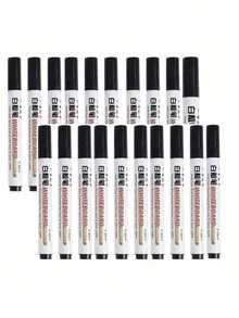 10/20pcs Erasable Whiteboard Markers Large Capacity Teacher Special Blackboard Drawing Board Black Easy Erase Pen (Random Style) - Multicolor - View 11