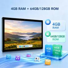 Qetupa 10.1 吋 HD IPS Android 15 平板電腦，4GB RAM 64GB/128GB 儲存空間，MTK8788 2.0GHz 八核心，5MP+13MP 相機，6000mAh 長效電池，2.4G&5G WiFi 5 BT5.2 GPS（不含適配器） - 黑色 - 查看 3