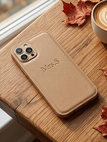 客製化個性化姓名手機殼，適用 11 12 13 14 15 16 17 Pro Max Plus 17 Air 13 12 Mini，韓系奢華 PU 皮革 3D DIY 刻字字母縮寫姓名，適用 X XS XR XS MAX 7 8 Plus，防震手機殼，節日禮物送給愛人、朋友、家人或自己，適用 Galaxy S25 S24 S23 S22 S21 Ultra Plus A55 A54 A53 A52 A34 A33 A32 A15 A14 A13 A12 - 卡其色 - 查看 4