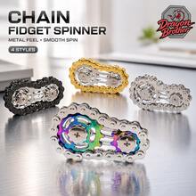 Metal Chain , Bike Chain Style Smooth Spin Desk Fidget Toy, 4 Styles Stress Relief Gift, Birthday Gift, Perfect Gift, Fun Gift For Teens And Adults - Multicolor - View 3
