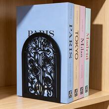 European Style Church Arch Rose Hollow Metal Book Stand Set, Retro Iron L-Shaped Book Blocking Board, Suitable For Literary Readers, Students, And Study Storage Enthusiasts. Desktop Books Are Fixed For Storage, Decorative Ornaments, And Gifts. - B355 - View 9