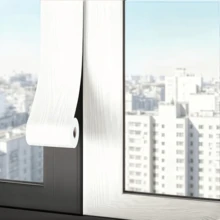 1pc 5m/196.85in Window Frame Renovation Decorative Strip, Wood Grain Thickened PVC Door Frame Decorative Strip, Window Frame, Window Sill, Baseboard Renovation Self-Adhesive Wallpaper - A - View 2