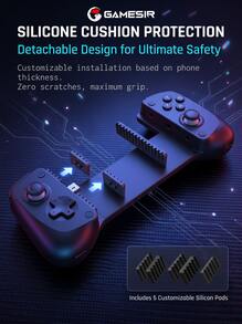 GAMESIR X5 Lite Game Controller: Features A Comfortable Grip With A Textured Surface, Hall Effect Joysticks, A Type-C Connector, And Elastic Silicone ABXY Buttons. - View 8