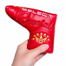 Golf Blade Putter Headcover, Hook And Loop Closure, Premium PU Leather, Soft Fleece Lining, Fits Most Standard Blade Putters, Easy On And Off - White - View 15