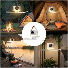 Portable Ceiling Fan, LED Ceiling Fan, Can Be Installed Anywhere. 3600mAh Battery, USB-Rechargeable Fan With Remote Control, 4 Speed Settings, Timer Function And Detachable Design, Suitable For Bedrooms, Outdoor Travel And Camping. - Multicolor - View 9