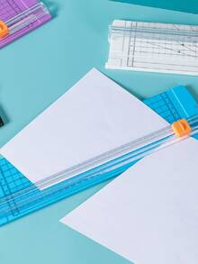 1pc 4-In-1 Rotary Paper Trimmer, Paper Cutter, Office Photo Paper Cutting Knife, Plastic Material - As Shown In the Figure - View 3