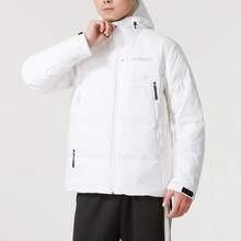 adidas XPLORIC GOOSE DOWN JACKET 戶外防風防水舒適保暖休閒運動羽絨外套外套 男款 白色 - 白色 - 查看 4