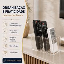 Porta Controle Remoto em Acrílico para Mesa - 3 - Divisórias - Visão 3