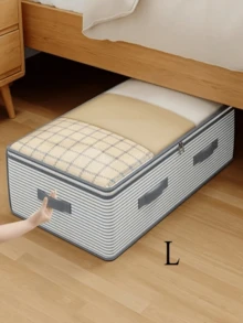 1pc Extra Large Storage Organizer Bag - Made Of Durable Non-Woven Fabric, With Transparent Window, Multi-Layer Clothing Storage Box, Suitable For Wardrobe, Under Bed, Travel, Space-Saving Vertical Storage, Storage Box, Bedroom Storage, Wardrobe For Bedroom, Storage Baskets, Storage Organizer, Kitchen Storage, Bedroom Storage, Food Storage Containers, Room Essentials, Storage Container, Wardrobe Organizer, Clothing Organizer, Wardrobe Organizer, Storage Container, Clothes Hanger, Storage Organizer, Laundry Basket, Wardrobe Storage Space, Clothing Storage,Bedroom Room Decor,Back To School - Multicolor - View 2