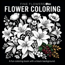 Flower Coloring: Adult Coloring Book, 24 Pages Of Beautiful Flower Doodles, Relax With Any Colors, Improve Aesthetics, Birthday Gift For Friends, Stress Relief For Office Workers, Back-To-School Gift, Halloween, 7.9x7.9 Inches - Flower World - View 7