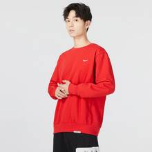 Nike 純色Logo舒適柔軟套頭衛衣 男款 紅色 - 紅色 - 查看 2