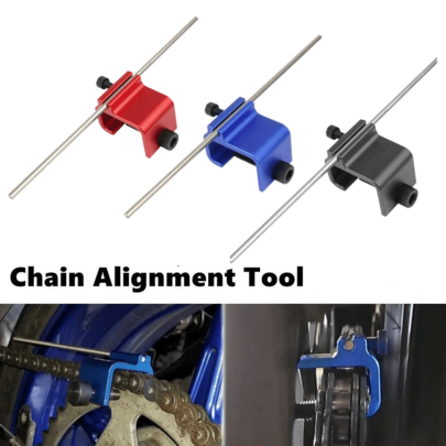 Motorcycle Chain Alignment Tool - Universal Chain Adjuster For Precise Alignment, Durable Aluminum Alloy, Fits Most Bike Sprockets (Quick & Easy Installation)2pcs