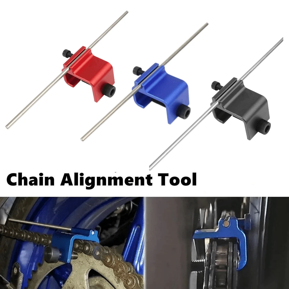 Motorcycle Chain Alignment Tool - Universal Chain Adjuster For Precise Alignment, Durable Aluminum Alloy, Fits Most Bike Sprockets (Quick & Easy Installation)2pcs - Orthopedic Tools - View 1