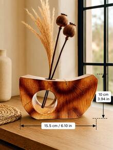 1pc Geometric Hollow Flower Vase, Modern Home Decor/Dining Table Centerpiece - Multicolor - View 2