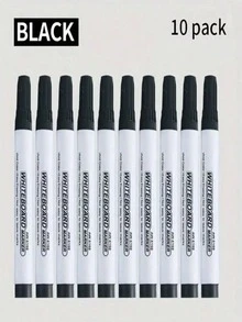 10/20pcs Erasable Whiteboard Markers Large Capacity Teacher Special Blackboard Drawing Board Black Easy Erase Pen (Random Style) - Multicolor - View 9