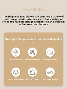 Paperclip-Shaped Grooved Faucet Mat, Diatomaceous Earth Absorbent Quick-Dry Hard Pad For Kitchen Bathroom Sink And Washbasin - 1 SET - View 6