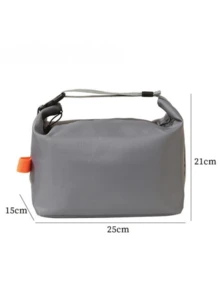 1pc Minimalist Insulated Lunch Box Bag, Multi-Functional Handheld Bento Bag, Waterproof & Wear-Resistant Storage Bag For Office, School And Outdoor Picnic, Large Capacity Travel Essential For Office Workers And Students - Multicolor - View 7