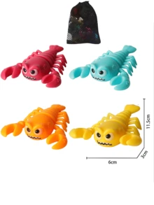 Children's Diving Toys, Pool Toys, Children's Bath Toys, Children's Water Game Toy Set, Children's Diving Arch, Underwater Treasure Hunt Toys, Sinking Toy Set, Sinking Toy Set, Underwater Gift With Storage Bag, Including Crab, Shark, Seahorse, Swimming Pool Game With Mesh Storage Bag - Multicolor - View 7