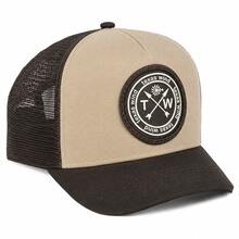 Texas Wind Country Trucker Cap With Curved Brim And Mesh Detail - 米棕色 - 查看 1