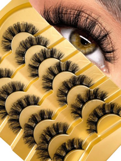 7 Pairs Of False Eyelashes Natural Eyelashes Fluffy 3D Soft Comfortable Long Lightweight Realistic Suitable For Daily Use Dates Parties Festivals Vacations Cute Eye Lashes