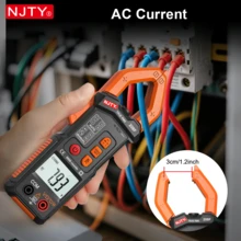 NJTY Digital Clamp Meter 4000 Counts Multimeter Sejati, Penguji Arus Tegangan, Deteksi NCV, Pengujian Kontinuitas Resistansi Kapasitansi Dioda, Alat Pengukur Suhu Frekuensi Siklus Kerja, Dengan Lampu Latar dan Senter - MultiWarna - View 6