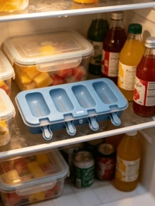 Molde de silicona para helados Quttin 4 unidades, molde flexible fácil desmoldeo para frutas, yogur y granizados  El color se enviará al azar. - Multicolor - Ver 2