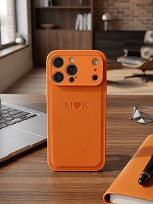 客製化個性化姓名手機殼，適用 11 12 13 14 15 16 17 Pro Max Plus 17 Air 13 12 Mini，韓系奢華 PU 皮革 3D DIY 刻字字母縮寫姓名，適用 X XS XR XS MAX 7 8 Plus，防震手機殼，節日禮物送給愛人、朋友、家人或自己，適用 Galaxy S25 S24 S23 S22 S21 Ultra Plus A55 A54 A53 A52 A34 A33 A32 A15 A14 A13 A12 - 橘色 - 查看 4