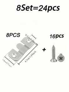 Heavy Duty Stainless Steel Mounting Bracket | Recessed Interlocking Hooks With Screws, Suitable For Furniture And Bed Corners | Corrosion-Resistant Wall Hardware For Frames And Gallery Displays - Multicolor - View 13