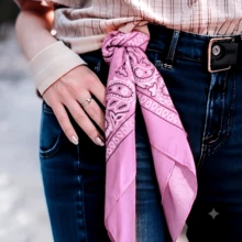 Premium Printed Bandana Scarf - Classic Style And Total Versatility - Rosa Pálido - Ver 2