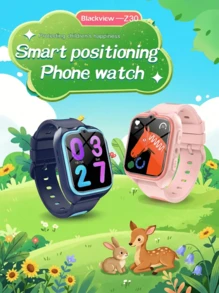 Blackview Kids Smart Watch LBS+WiFi+GPS Triple, Jam Tangan Game Anak, 7 Game Seru, Layar Sentuh 1,73 Inci, Tahan Air IP68, Penghitung Langkah, Mengambil Foto, Senter, Pengingat Alarm, Kamera, Album, Pelacak Olahraga, dan Notifikasi Pesan - View 2