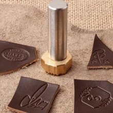 Custom 3cm/4cm Brass Leather Stamp Set, Custom Brass Embossing Stamp, Leather Embossing Logo Stamp - Multicolor - View 10