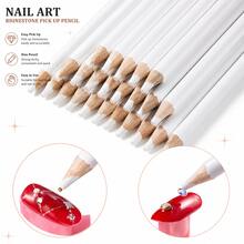 LUSLUKING 10pcs/30pcs/50pcs Nail Art Rhinestone Pens, Adhesive Rhinestone Decor, Wax Pencil Small Decorations, Self-Adhesive Wax Pencil DIY Nail Art Tools - Multicolor - View 2
