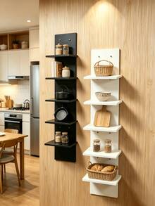 1 Peça Prateleira de Parede com 5 Níveis, Prateleira Flutuante Decorativa de Arrumação/Montagem na Parede, Prateleira Flutuante Vertical Estilo Boémio, Decoração para Casa, Decoração de Quarto, Decoração de Quarto, Decoração de Natal, Decoração de Festa, Para Quartos, Salas de Estar, Casas de Banho, Cozinhas, Escritórios, Dormitórios - Multicolorido - Ver 6