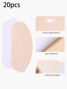 10/20/30/50pcs Thigh Chafing Pads & Nipple Covers Combo, Invisible Skin-Friendly Self-Adhesive Pads, Anti-Chafing, No-Show Under Clothing - Multicolor - View 14
