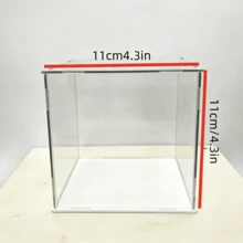 Estuche de exhibición coleccionable, caja de plástico transparente ensamblable, alternativa a los estuches de exhibición de vidrio, para exhibir figuras de acción, almacenamiento y organización del hogar (sujeto a las dimensiones mostradas en las imágenes) - Blanco - Ver 4