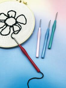Punch Needle Embroidery Tool With Threader, Multiple Styles Available: Adjustable, Fixed, Safety Cap, Essential Punch Needle Tool For DIY Rugs And Fabric Crafts, Suitable For Punch Needle Beginners, Fabric Craft Enthusiasts, Craft Class Students, Home Stress Relief DIY Players - Puncture Needle - View 8