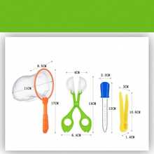 3 piezas Herramientas para capturar insectos de exploración al aire libre, pinza de insectos con cuentas de burbujas de colores, pinza de tijeras, pinza para atrapar insectos - Multicolor - Ver 7