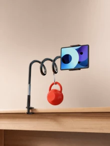 360° Rotating Tablet Phone Stand Spiral Base Slouchy Phone Holder For Home Or Travel Essential Bed Slouchy Bracket For Tablet Stand Live Streaming Movie Watching Compatible With IPhone Android Phone Gift For Birthday Family Friends - A - View 6