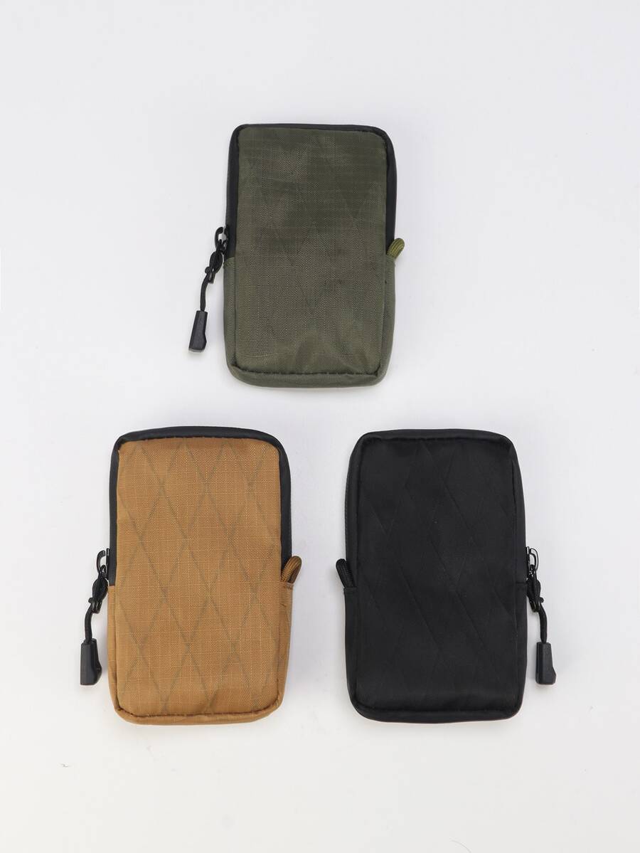 1pc New Multifunctional EDC Small Storage Bag, Portable Outdoor Key Pouch, Card Holder, Earphone & Coin Purse - Multicolor - View 1