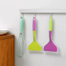 1/2 piezas Espátula de silicona translúcida para rollos de pollo, herramienta de cocina resistente al calor, espátula antiadherente para pizza y panqueques, adecuada para raspador de horneado, espátula para sartén de freír en el hogar - Multicolor - Ver 3