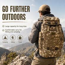 80L/100L Large Capacity Camping Tactical Backpack Camouflage Outdoor Hiking Bag Unisex - Multicolor - View 1
