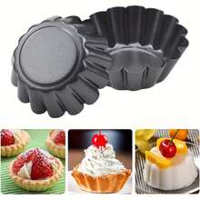2pcs/5pcs/10pcs High Quality Carbon Steel Tart Molds, Non-Stick Heat-Resistant Easy To Clean, Suitable For Lemon Tart, Pudding And Cake, Durable Multi-Functional Baking Molds - Multicolor - View 9