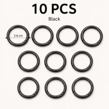 5/10/20pcs Alloy Spring Snap Hook One-Touch Open/Close Anti-Loss Keychain Clip, Outdoor Camping Backpack Hanging Ornament, Wear-Resistant Rust-Proof Metal Quick Hook - Multicolor - View 12