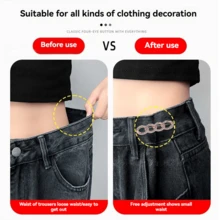 2/3 cái khóa thắt lưng đa năng cho quần jeans, kẹp siết eo quần nữ, ghim cài chống hở cho áo cardigan len, kẹp siết tái sử dụng - Nhiều màu - Xem 7