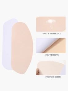 10/20/30/50pcs Thigh Chafing Pads & Nipple Covers Combo, Invisible Skin-Friendly Self-Adhesive Pads, Anti-Chafing, No-Show Under Clothing - Multicolor - View 2