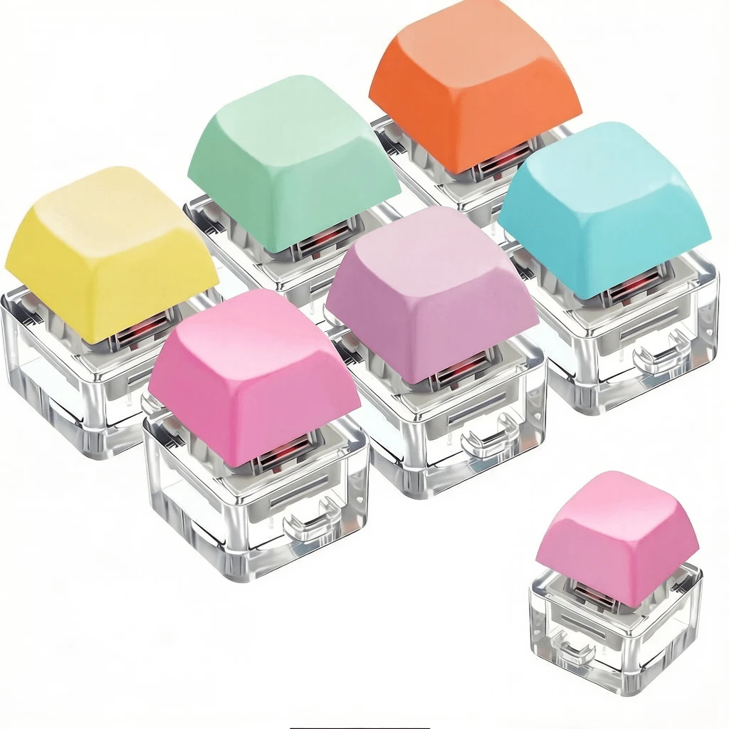 2026-1pc Single Stress Relief Button Keychain - Clicker, Stress Relief Toy, Leisure Entertainment, Fingertip Toy, Adult Stress Relief, Emotional Healing, Office Procrastination - ABS Material - Office Stress Relief, Suitable For Backpack Handbag Decoration Gift, Perfect Birthday Gift For Friends, Birthday Gift - Holiday Gift - Perfect Gift - Gift