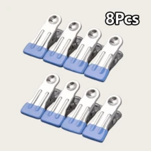 5/6/12/22pcs Heavy Duty Stainless Steel Clothes Pegs, Blue Non-Slip Handle, Rust-Proof Multi-Functional, Suitable For Drying Clothes, Kitchen Use, DIY Crafts And Daily Home Storage - Multicolor - View 26