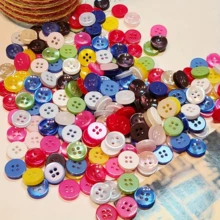 88/100/150/200顆彩色樹脂四孔圓形鈕扣，適用於襯衫、毛衣、開襟衫，手工DIY手機殼貼紙、手工藝材料、衣物縫製配件，隨機配色 - 多色 - 查看 8