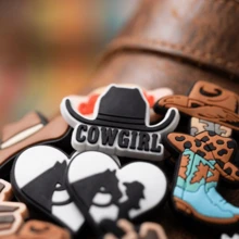 20pcs Western Cowboy Style Shoe Charms - Vintage Cowboy & Equestrian Theme (PVC) - Suitable For Various Clog Styles - Gift - Multicolor - View 4