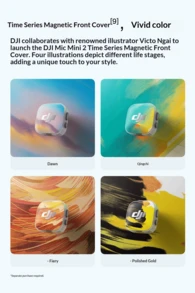 Micrófono inalámbrico DJI Mic Mini 2, cubierta frontal multicolor, audio de alta calidad, micrófono con clip con cancelación de ruido - Ver 8